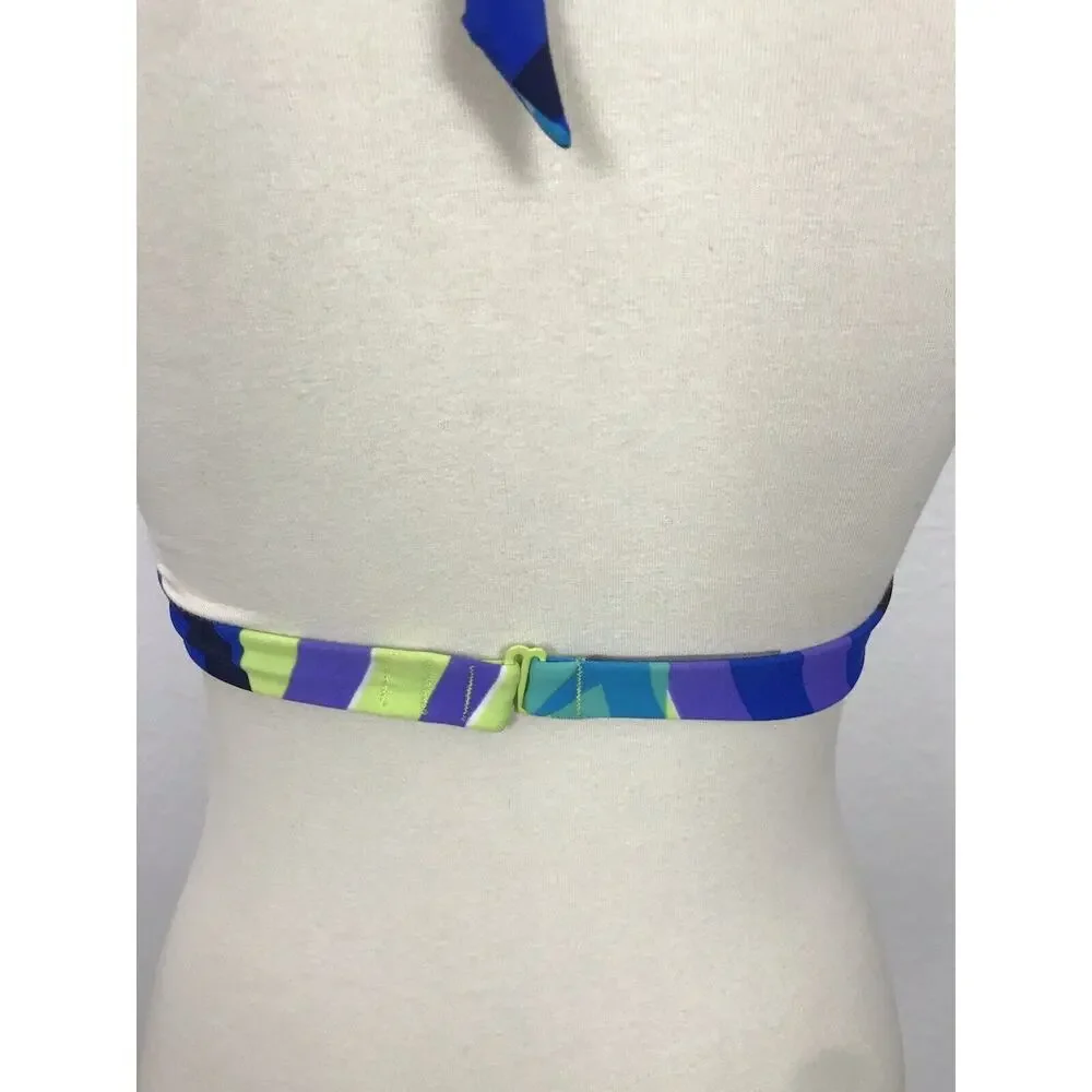 Aerie Emma Print Push Up Bikini Top Swimwear